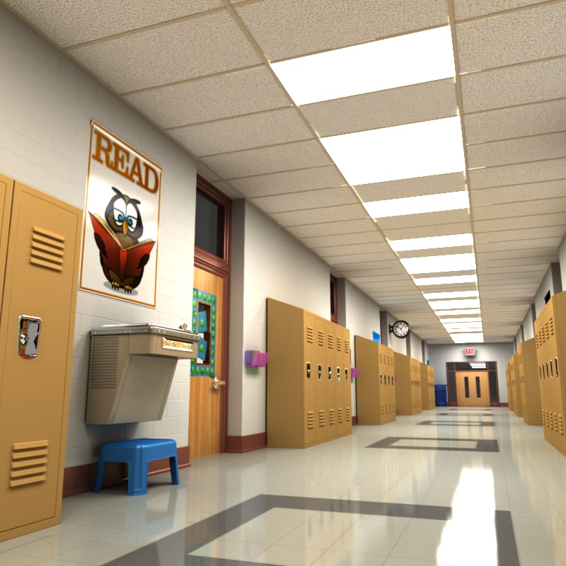 School Classroom 3d Model