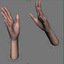 3d rigged female hand realistic