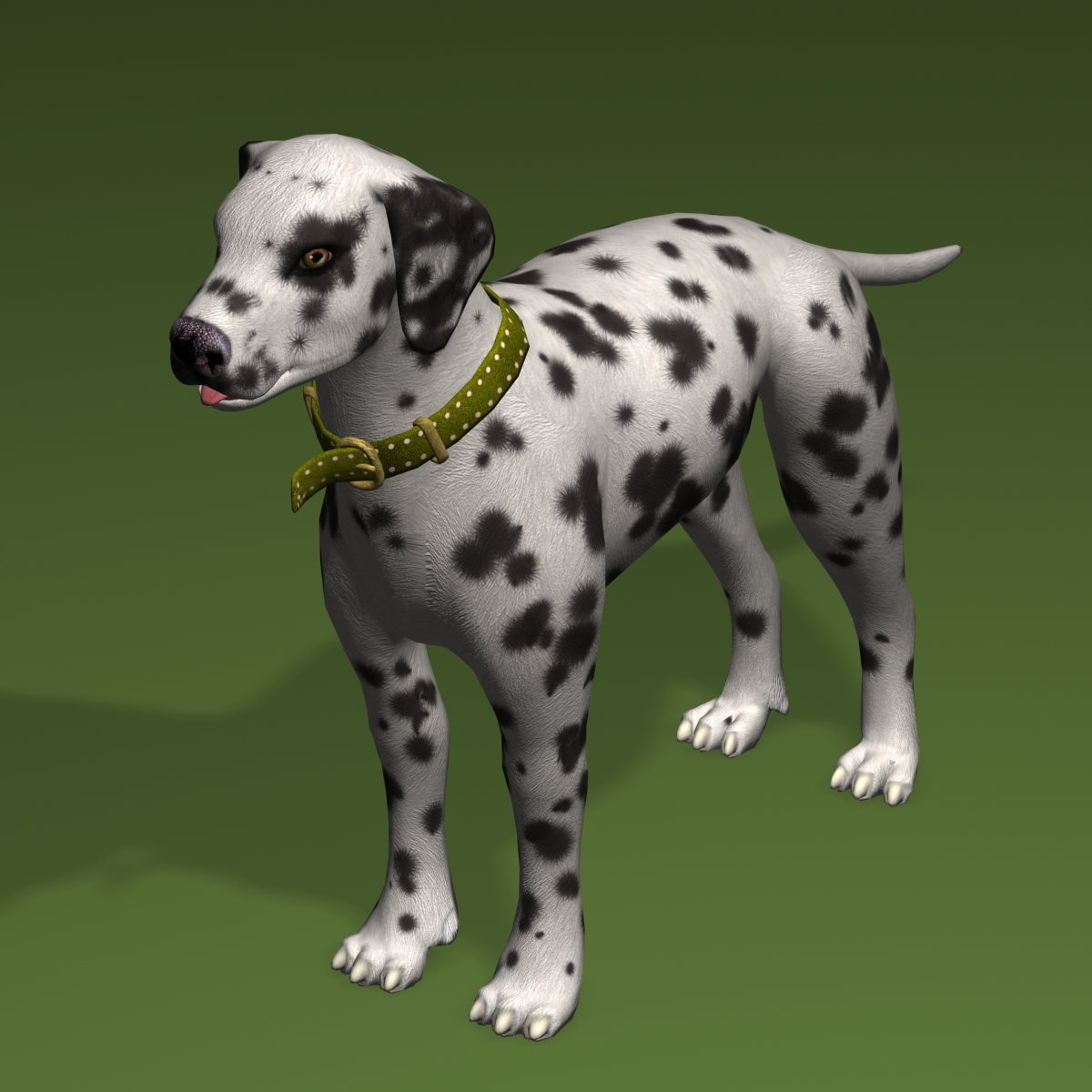 狗达尔马提亚狗3d模型