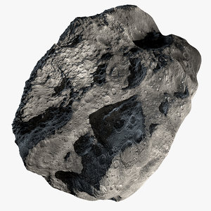 c4d modeled asteroid