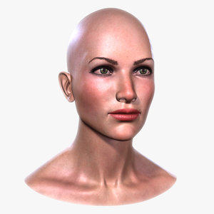 3d model woman head