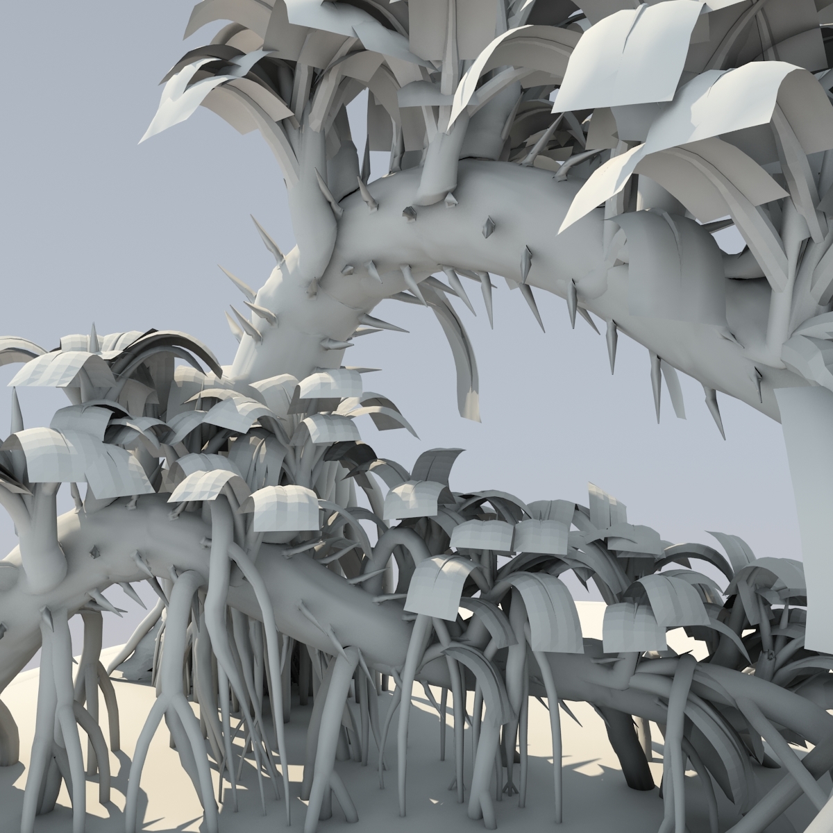 alien tree 3d obj
