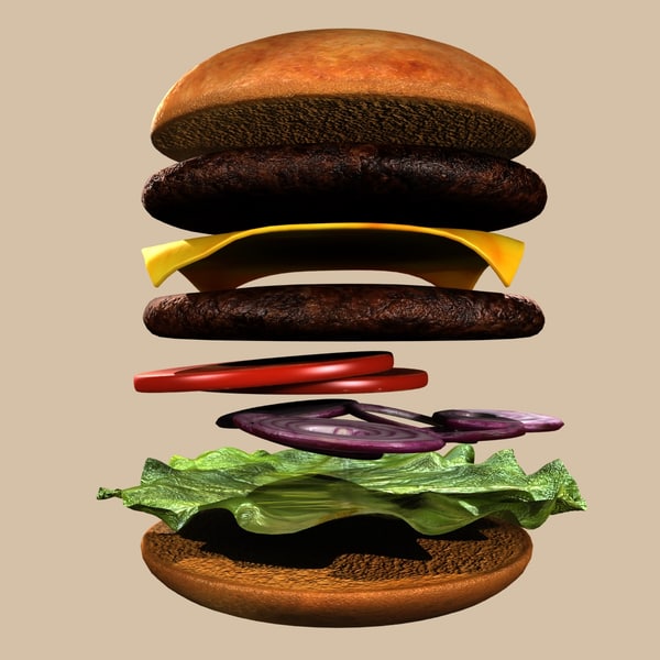 hamburger burger 3d model