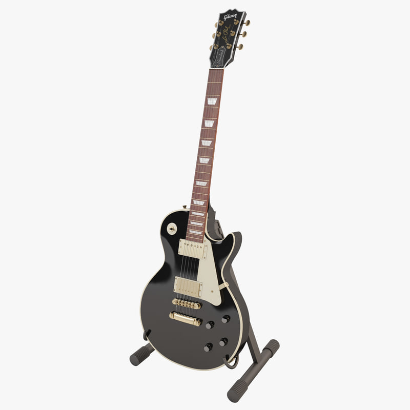 obj gibson les paul black