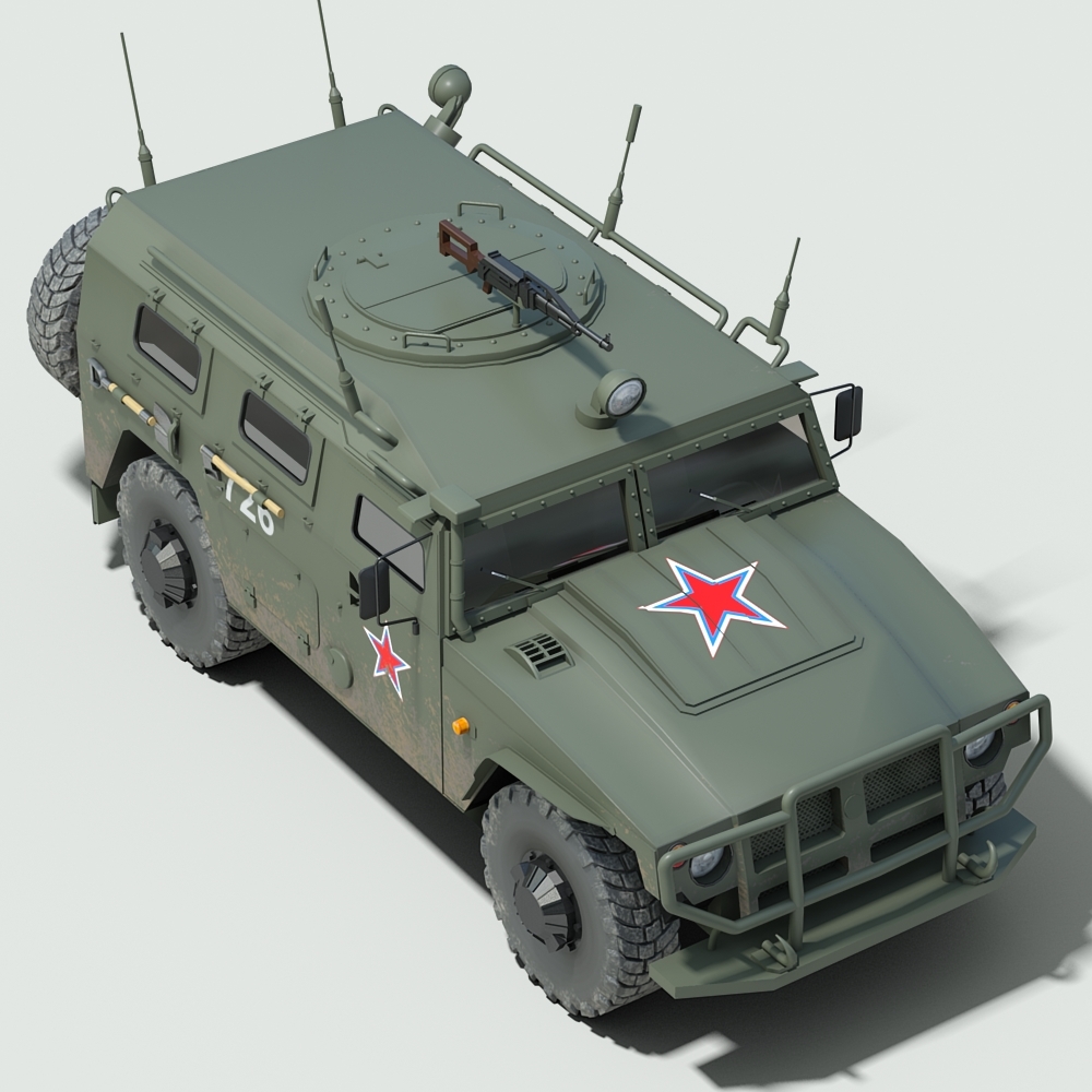 russian gaz 2975 tigr 3d max