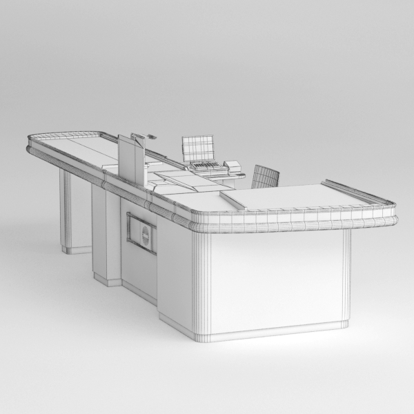 cash counter 3d max