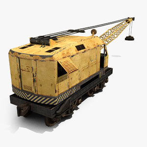 railway crane 3d 3ds