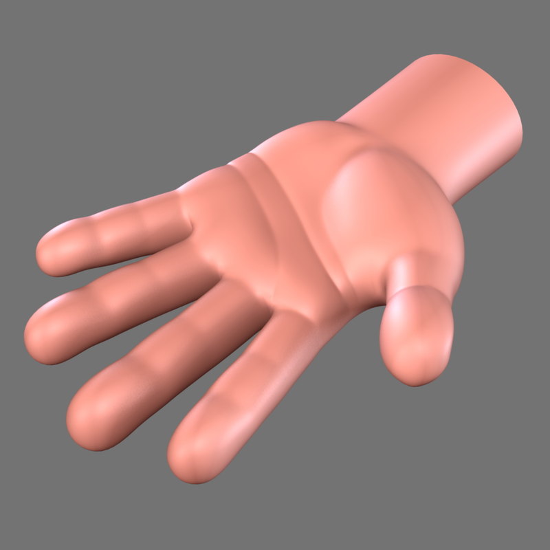 cartoon model free hand 3d hand toon obj cartoon