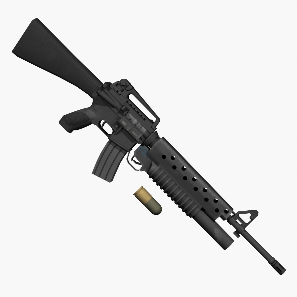 m16a2 m203 grenade 3d max