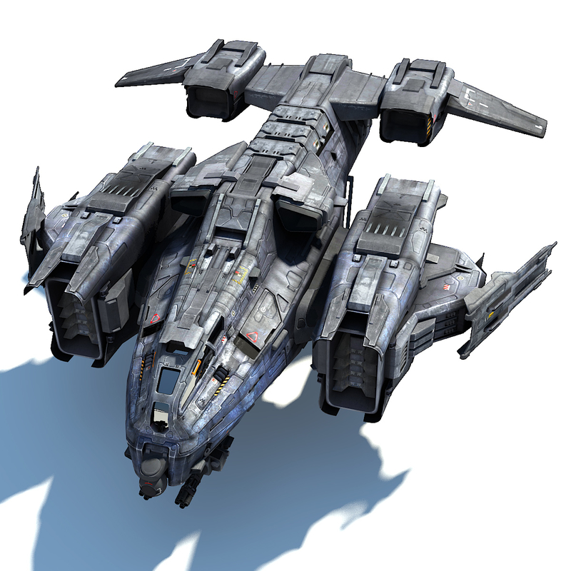 3d model sci fi dropship