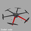 3d model of multi-rotor aerial platform camera