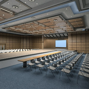 auditorium hall 3d model