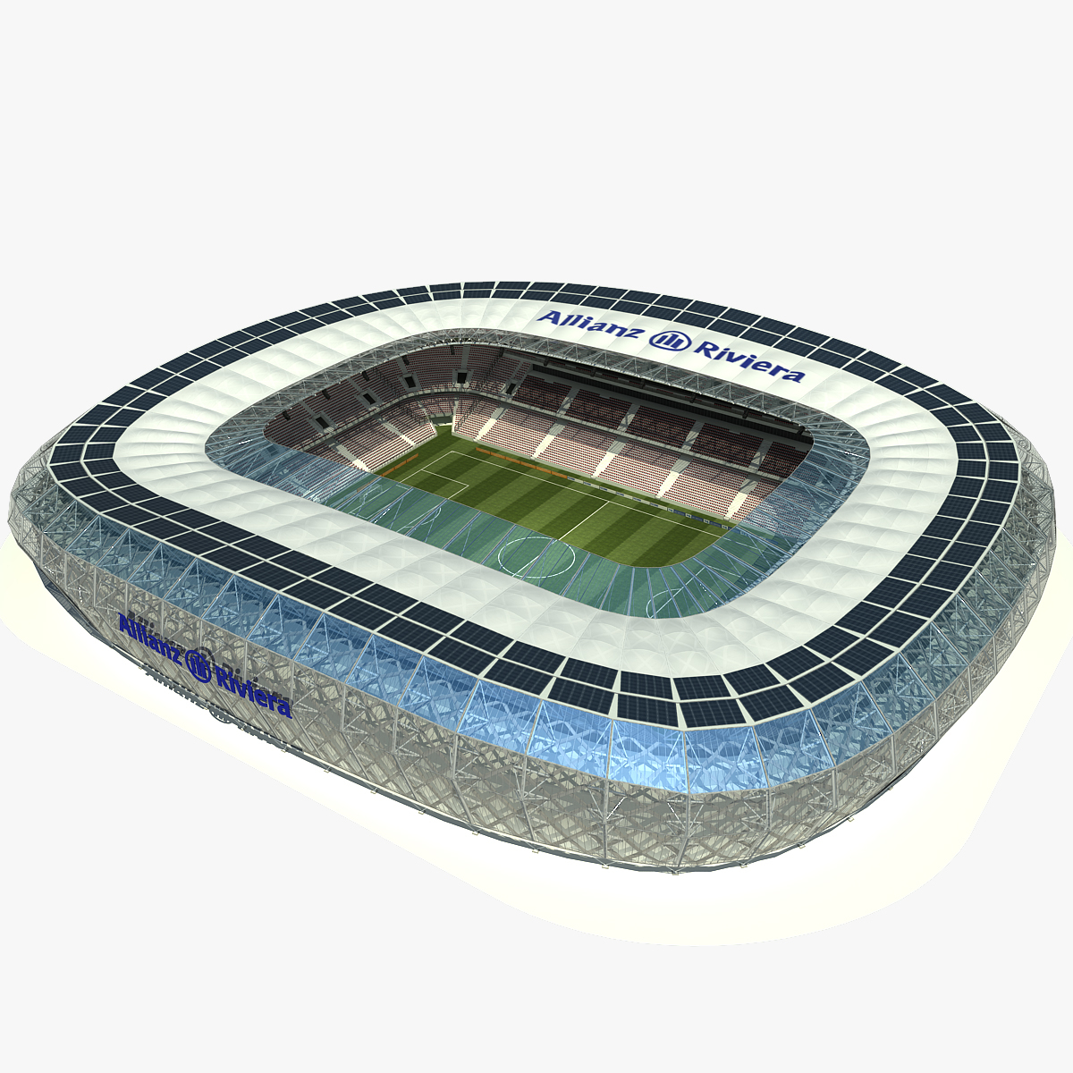 allianz riviera stadium football 3d model