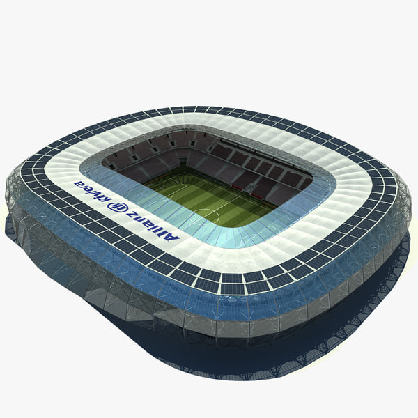 allianz riviera stadium football 3d model