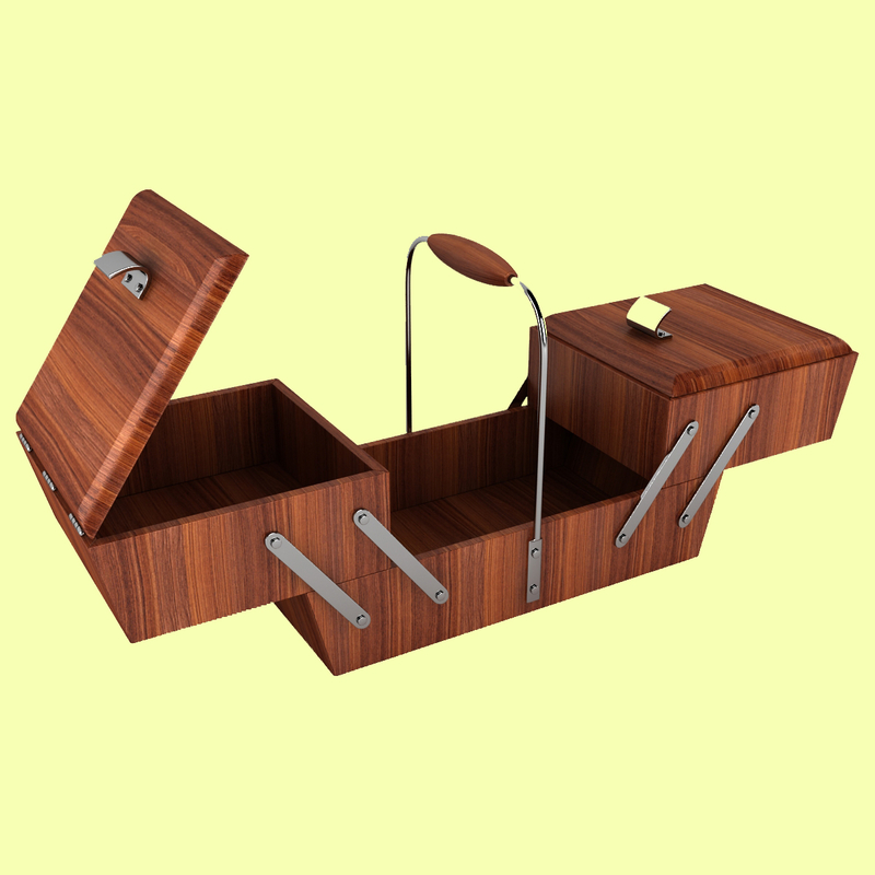 dxf expandable sewing box