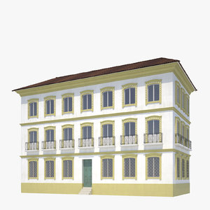 colonial building 3d model