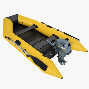 3d boat inflatable model