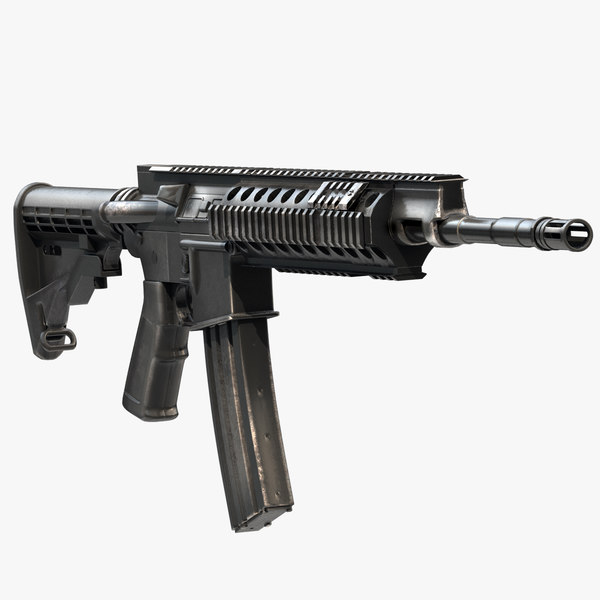 assault rifle fml attachments 3d model