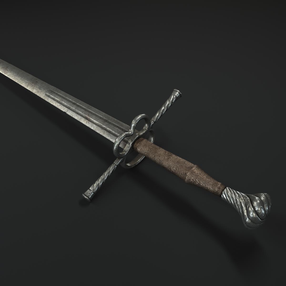 german sword 3d obj