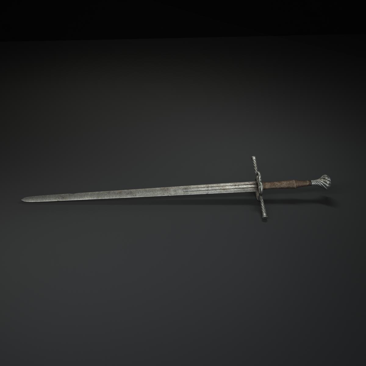 german sword 3d obj