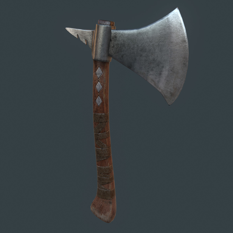 3d tomahawk axe model