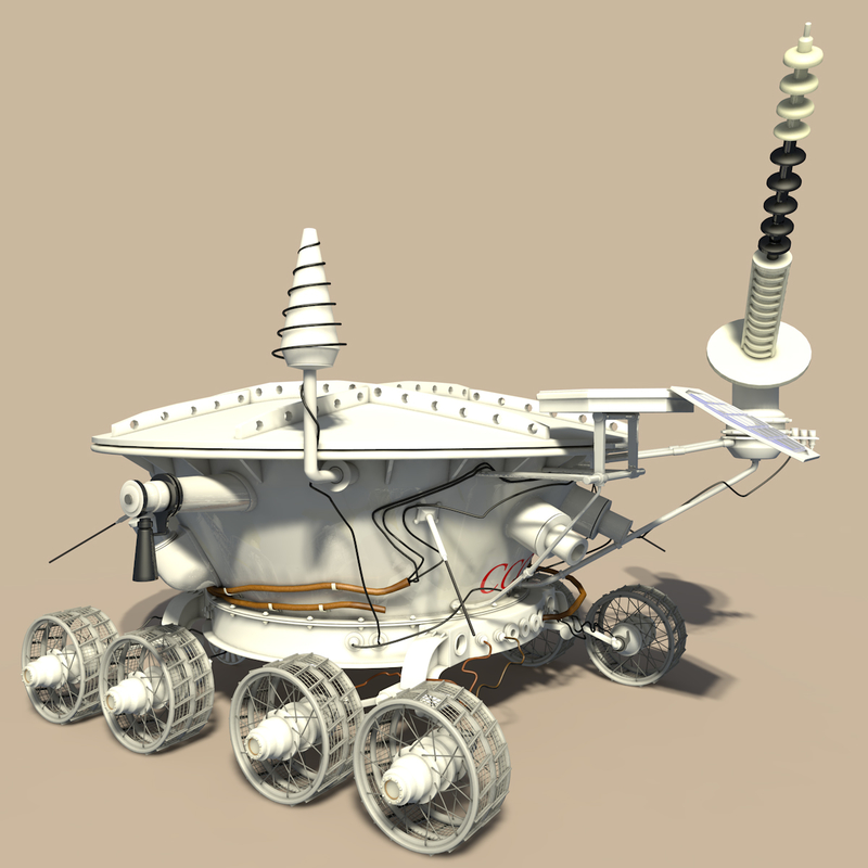 lunokhod ussr 1 lunar rover 3d model