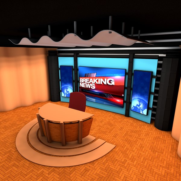 news studio 3d model