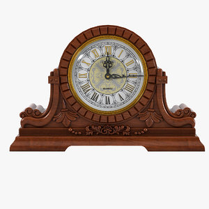 3d model antique clock