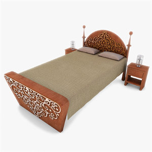 3d model of classic bed