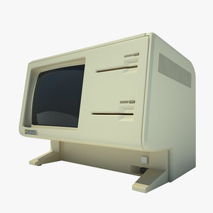 3d apple lisa computer model