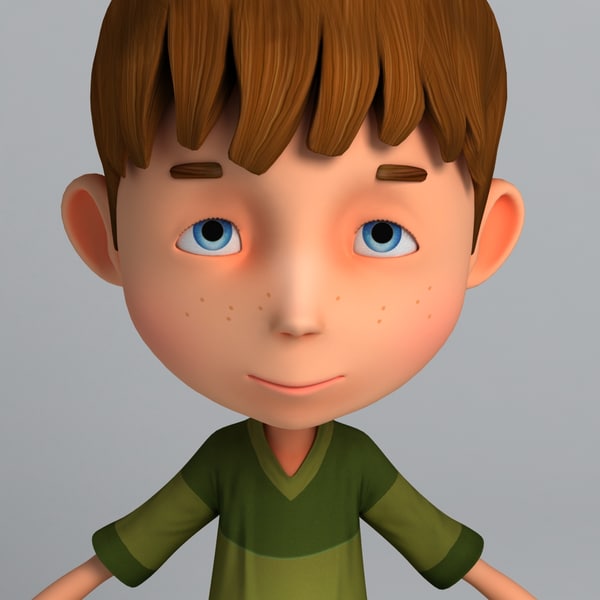 3d Model Cartoons Boy Steve