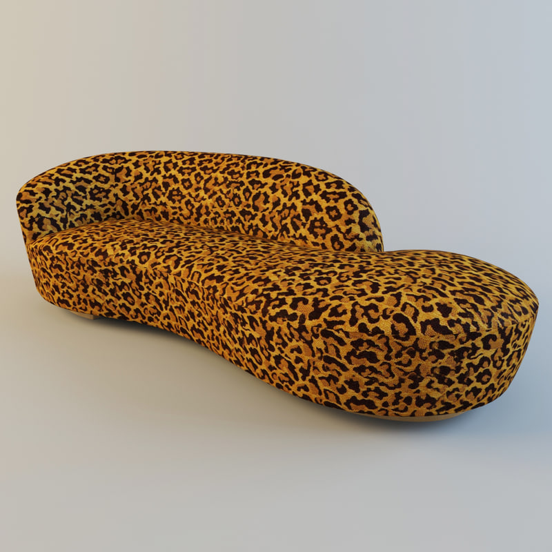 Serpentine Sofa Leopard Fur Max