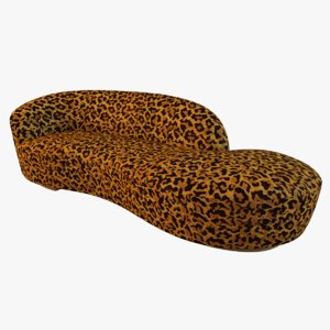 serpentine sofa leopard fur 3d max