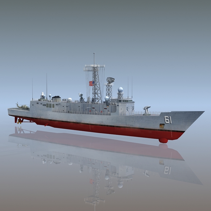 3d uss ingraham ffg61 frigate model
