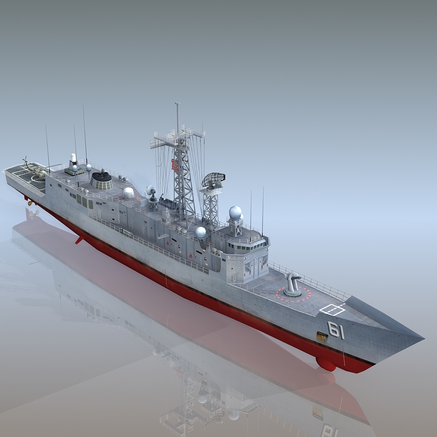 3d uss ingraham ffg-61 frigate model