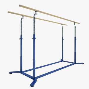 3d model gymnastics parallel bars
