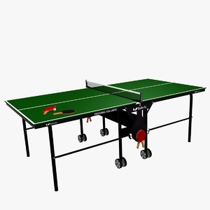 folding table tennis set 3d model