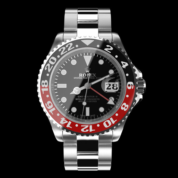 gmt master ii black and red