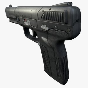 five-seven pistol 3d obj