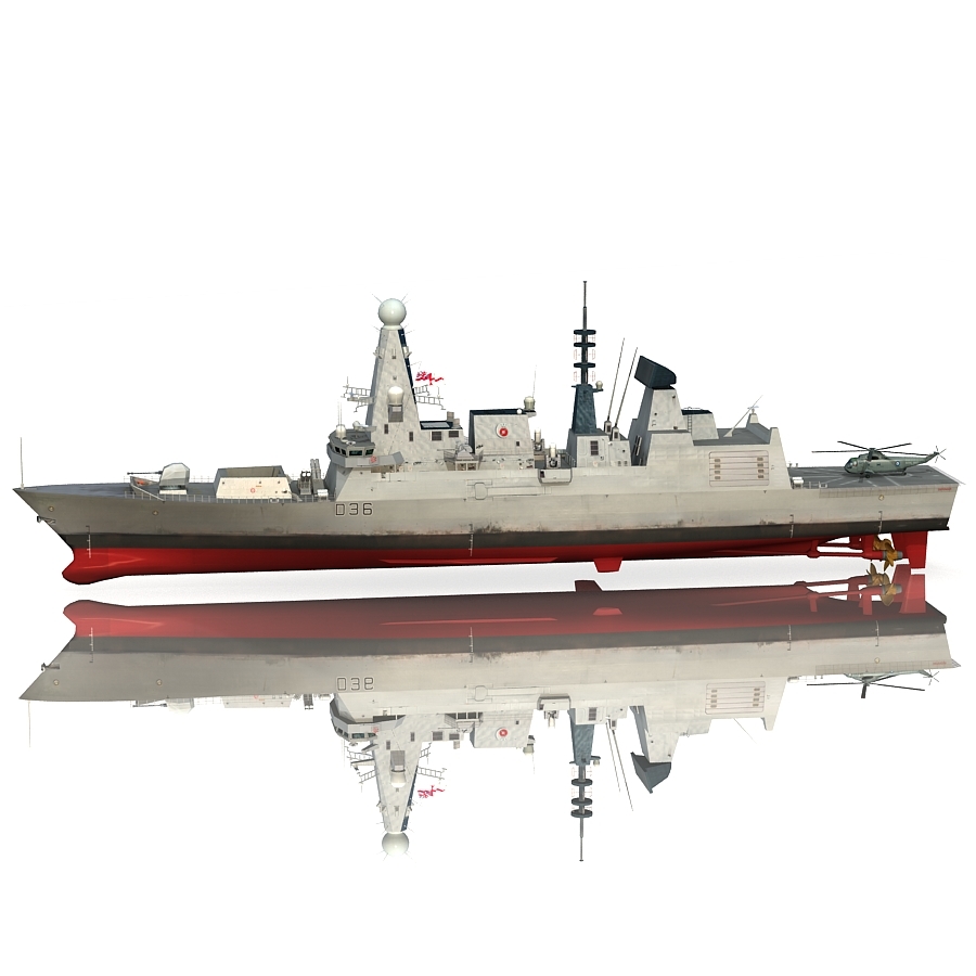 3d hms defender d36 type 45