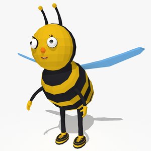 cartoon bee 3d model
