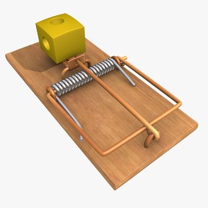 3d mousetrap lure cheese model