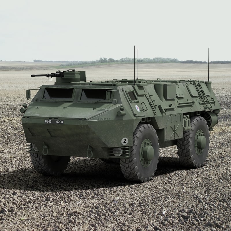 3d model french vab 4x4 apc