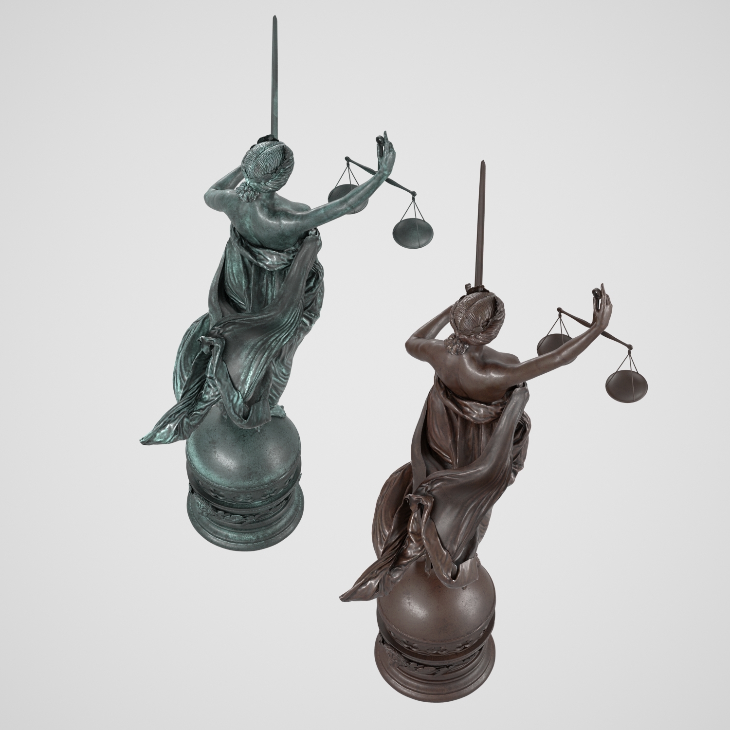 3ds max lady justice statue