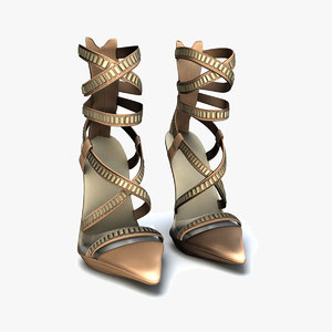 3d model versace heels