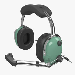 headset helicopters 3d model