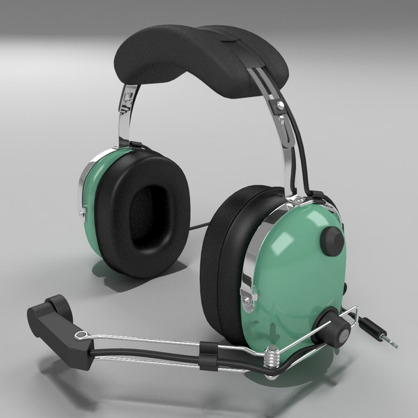 headset helicopters 3d model