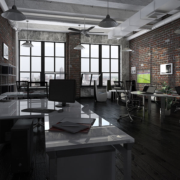 3d office design model