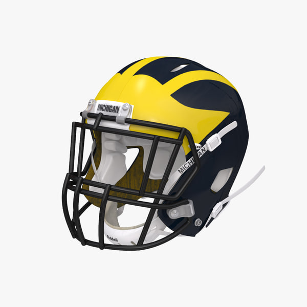 3d american football helmet logo model