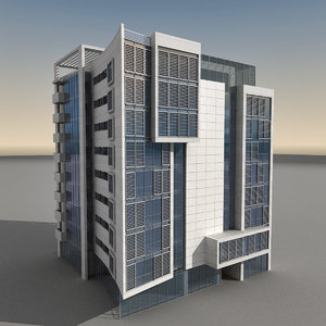 3d model modern building